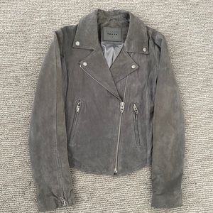 Gray Suede Moto Jacket size Small good condition